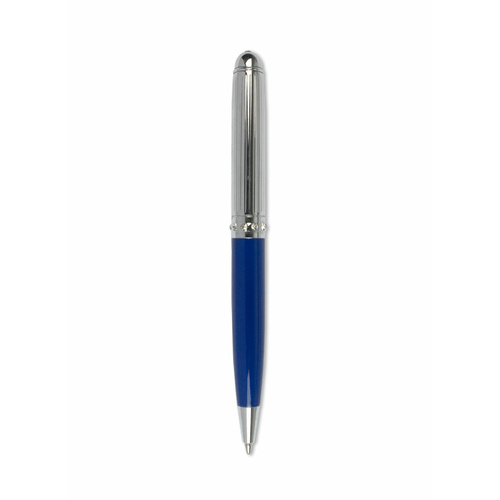 Metal refillable Quality Pen Silver Blue 