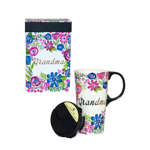 Beautiful Travel Ceramic Cup Mug Gift Boxed Perfect Present For Nan Grandma 