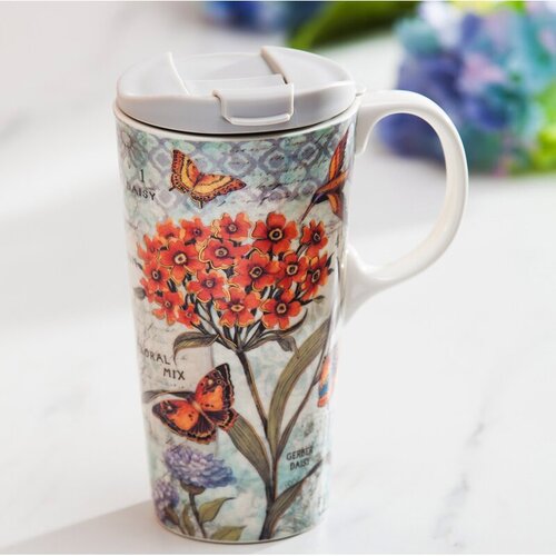 Travel Cup Botanical Butterflies In A Beautifully Matched Gift Box