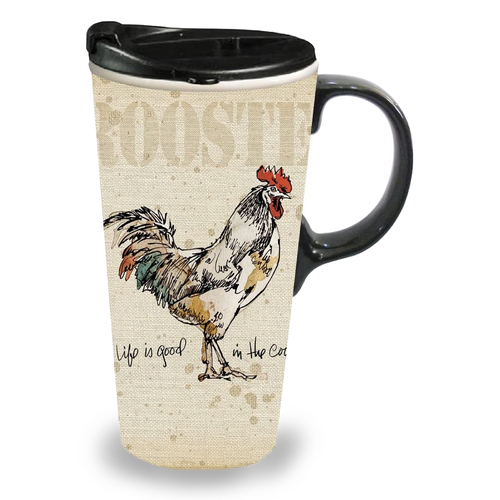 Ceramic Travel Cup Gift Box Life is good in the Coop Chicken