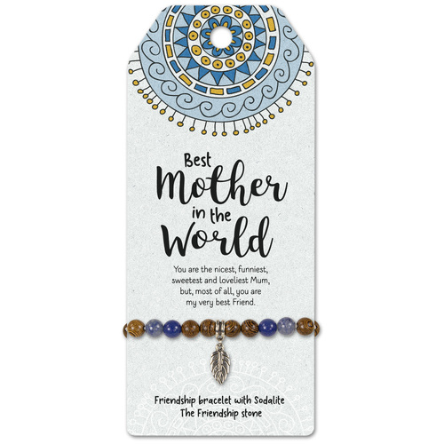 Best Mother -Friendship bracelet with Sodalite  The Friendship stone