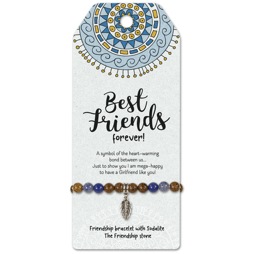 Best friend forever -Friendship bracelet with Sodalite  The Friendship stone