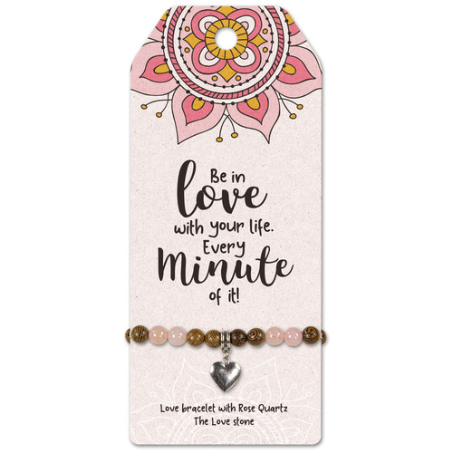 Be in Love -Love bracelet with Rose Quartz  The Love stone