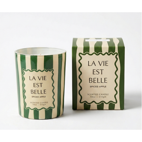 Scented candle La Vie est belle spiced apple