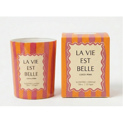 Scented Candle La Vie est belle coco pink