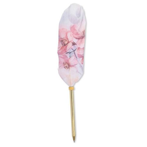 Ball Pen Feather Flower Pink Magnolia Pink Box