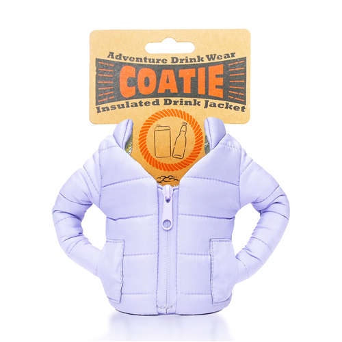 Coatie ICY LILAC Puffer Drink Holder Jacket Stubby Holder Fun Gift