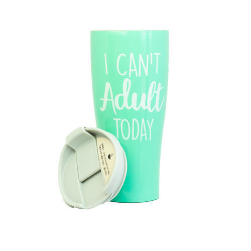 Vacuum Stainless Steel Insulated Mug Aqua I Cant Adult Today