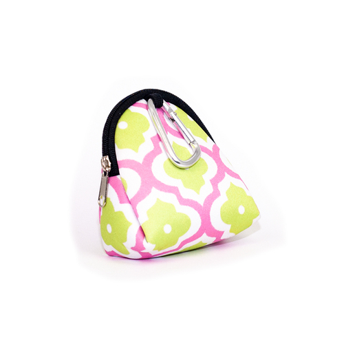 Coin Purse Pastel Flower Neoprene With Clasp 7Pah014