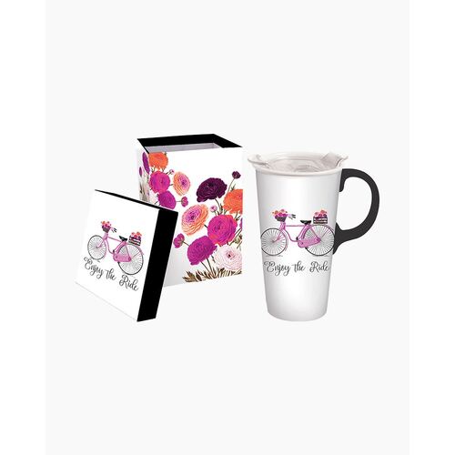 Ceramic Travel Mug  Enjoy the Ride Gift Boxed