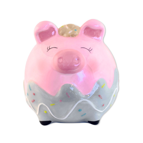 Piggy Money Box Bank Ceramic Figurine Great Gift For Kids Savings