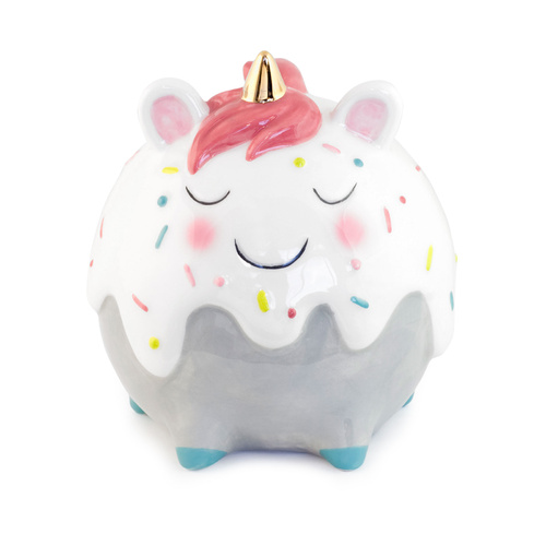 Happy Sprinkle Money Box Bank Ceramic Figurine Great Gift For Kids Savings