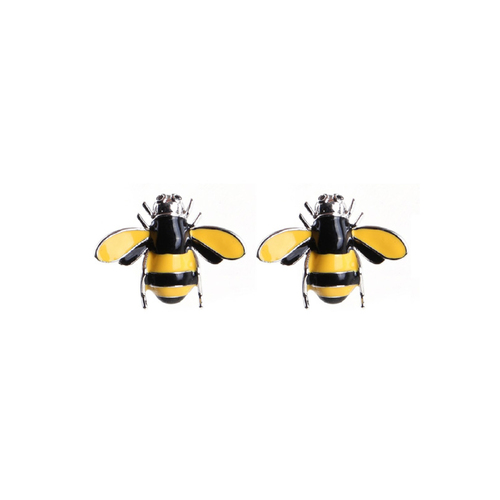 Stud earring classic bumble bee yellow & black JC61941
