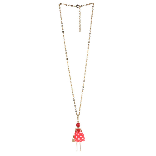 Necklace Doll Dotty Red