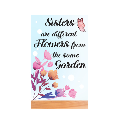 Sentimental acrylic Stand Sisters are Flowers