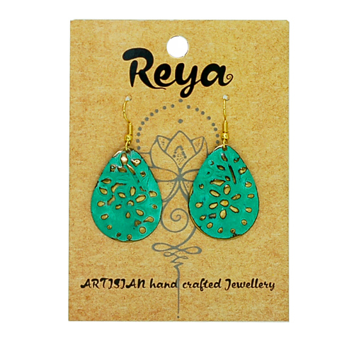 Reya Earrings Metal Mystic India Hand Crafted