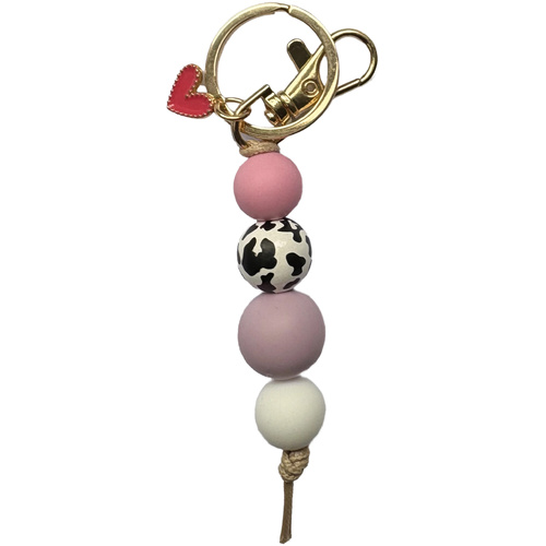 Keyring beaded heart