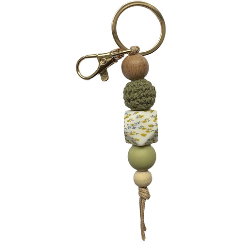 Keyring beaded green