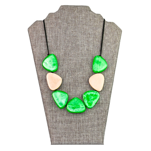 Necklace Gloss Resin Green Apple
