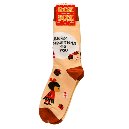 Rox Christmas Socks Merry Christmas to you
