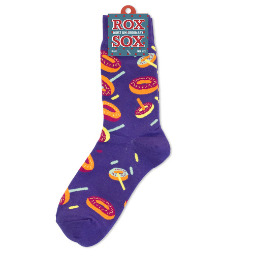Rox Doughnuts Purple Socks