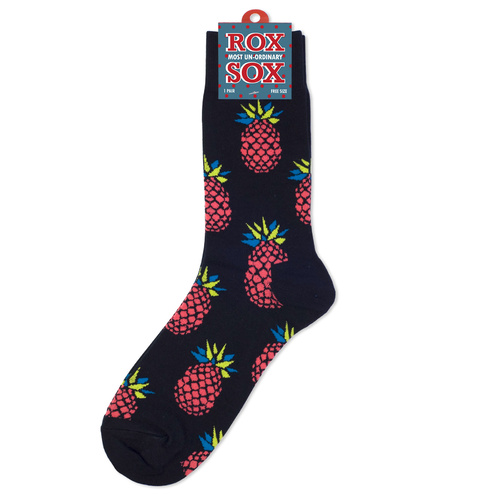 Rox Pineaple Black Socks