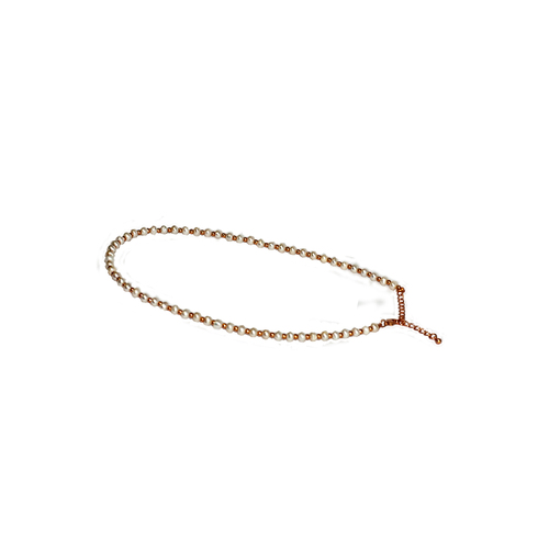 Necklace Pear Rose Gold Choker fine Pearl 4mm Beads